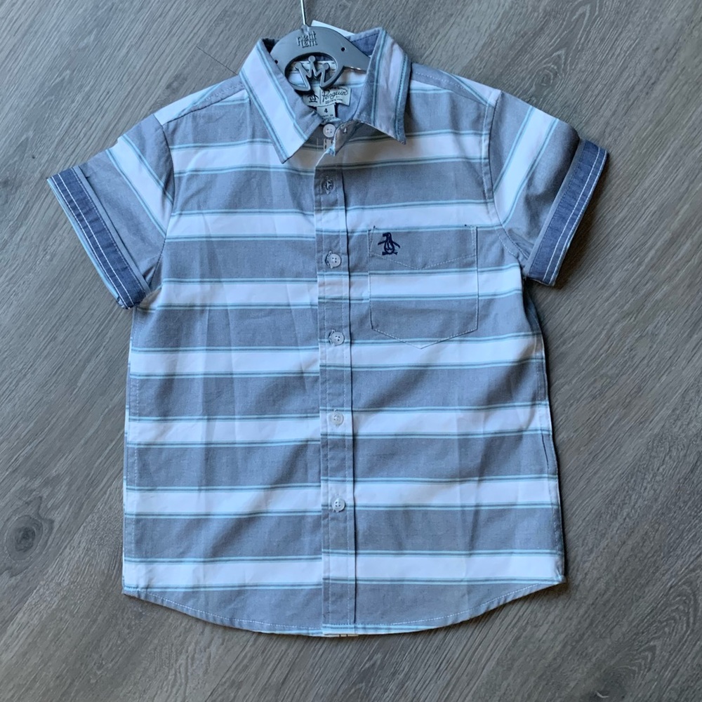 Penguin boys s/s button down shirt